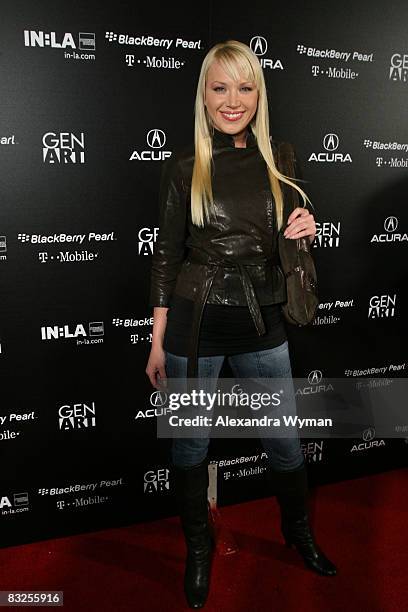 Adrienne Frantz arrives at the Gen Arts 10th anniversary of Fresh Faces in Fashion to kick off Los Angeles Fashion Week at The Peterson Automotive...