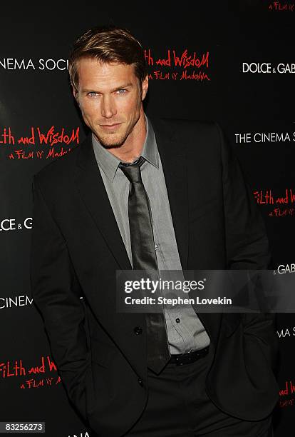 Actor Jason Lewis attends a screening of "Filth and Wisdom" hosted by The Cinema Society and Dolce and Gabbana at the IFC Center on October 13, 2008...