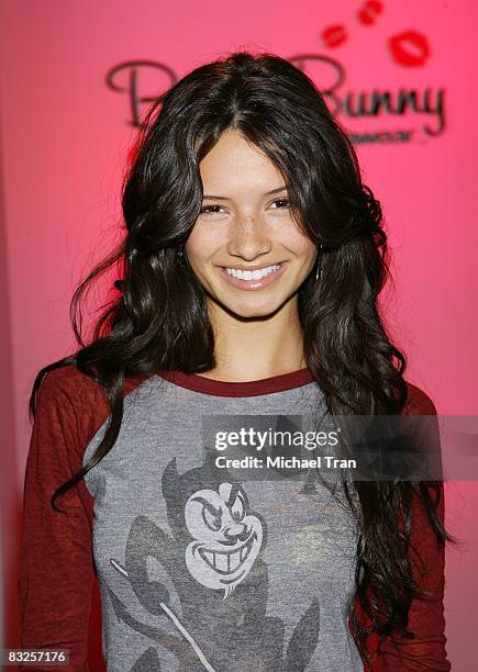 Alice Greczyn front row at Beach Bunny Swimwear Spring 2009 Collection during Mercedes-Benz Fashion Week at Smashbox Studios on October 13, 2008 in...