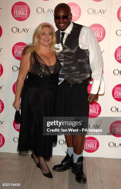 Vanessa Feltz and guest arrives for the Cosmopolitan Fun Fearless Female Awards with Olay, at the Bloomsbury Ballroom in central London.