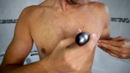 Man Trimming Chest Hair In Bathroom High-Res Stock Video Footage - Getty Images Man Trimming Chest Hair In Bathroom High-Res Stock Video Footage - Getty Images