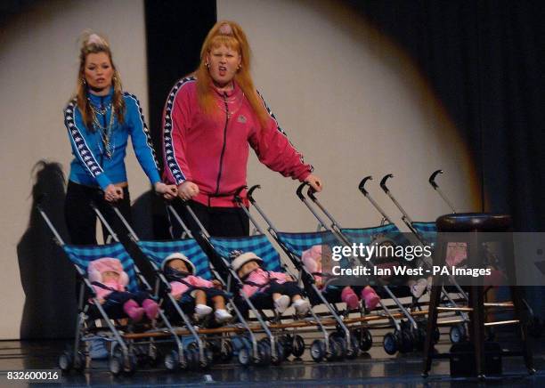 Kate Moss makes a cameo as Katie Pollard, sister of Vicky Pollard, in a special Comic Relief performance of the Little Britain stage show at the...