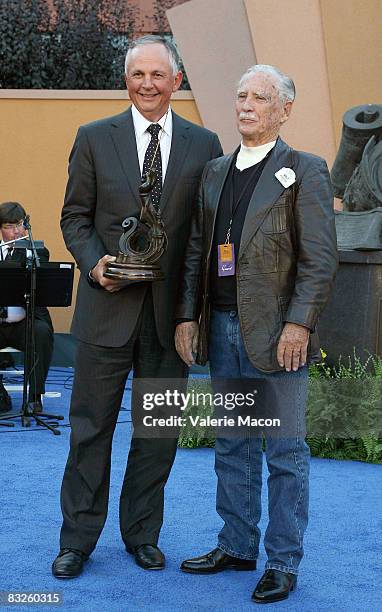 Chairman of The Walt Disney Studios Dick Cook and Disney Legend Honoree Walt Peregoy attend the Walt Disney Legends Ceremony>> at the Walt Disney...