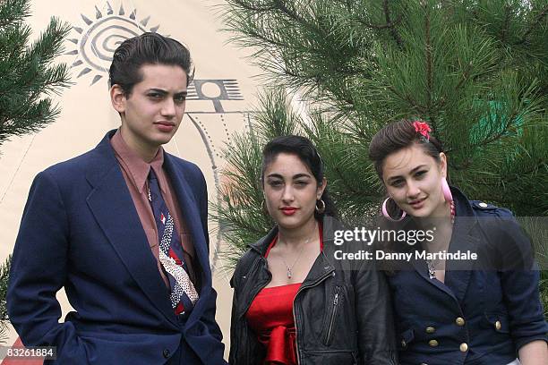 Lewis Durham, Daisy Durham and Kitty Durham of Kitty Daisy & Lewis performs on day two of Bestival at Robin Hill Country Park on September 6, 2008 in...