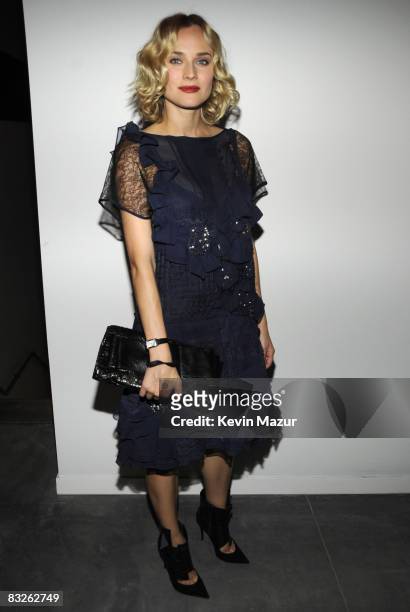 Diane Kruger attends the Dolce & Gabbana and The Cinema Society Celebration for Madonna and the cast of "Filth and Wisdom" at The Thompson Hotel on...