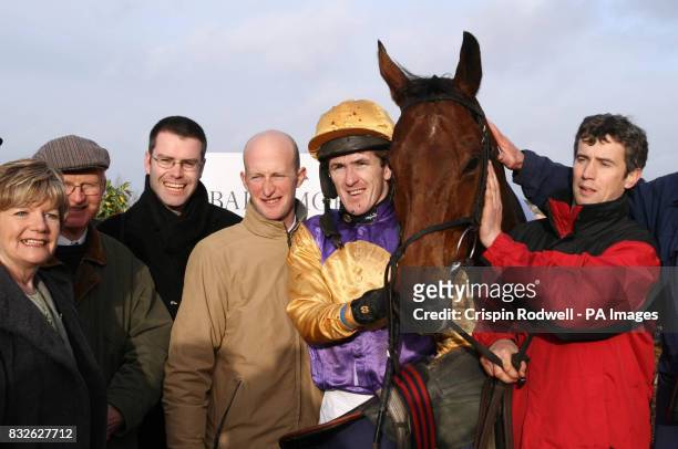 Jockey Tony McCoy and Brave Inca after their victory in the Ballymore Properties Hatton's Grace Hurdle at Fairyhouse racecourse, Co Meath, Ireland.