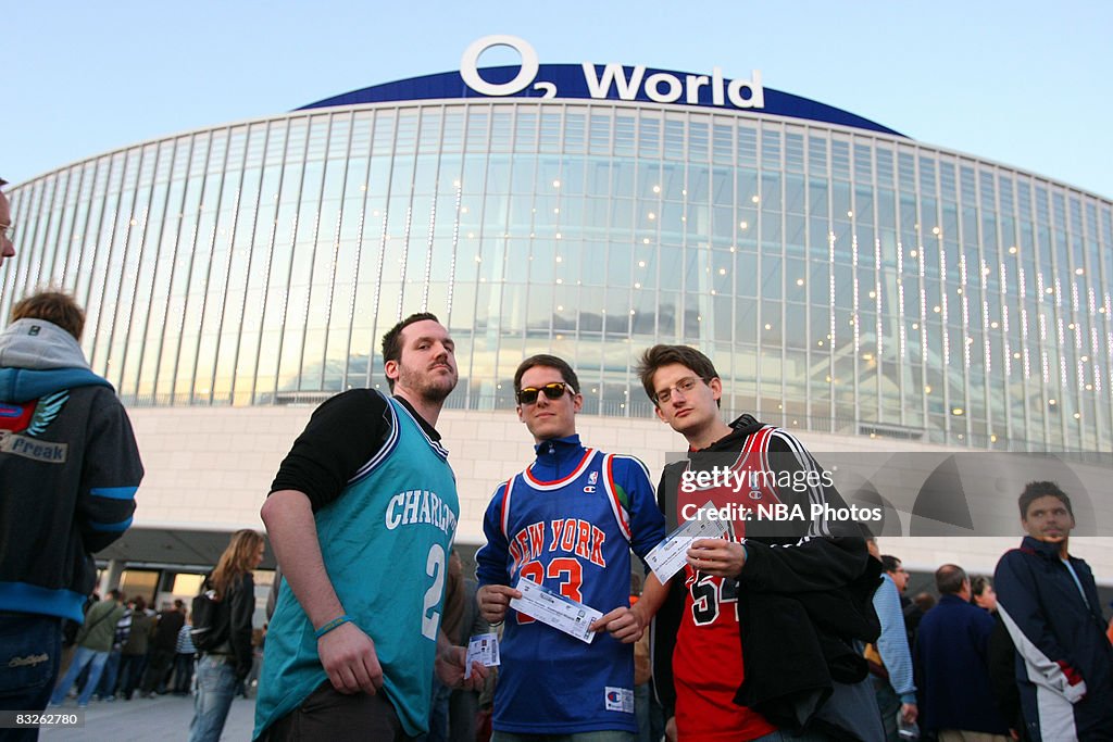 Fans attend the 2008 NBA Europe Live Tour on October 12, 2008 at the