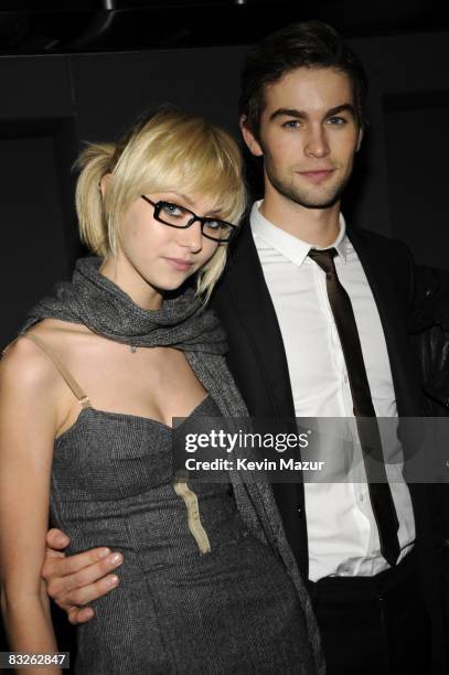 Taylor Momsen and Chace Crawford attend the Dolce & Gabbana and The Cinema Society Celebration for Madonna and the cast of "Filth and Wisdom" at The...