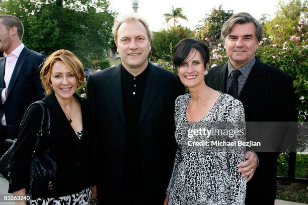 Actress Patricia Heaton, her husband actor David Hunt, Sharon Harroun-Peirce and her husband British Consul-General Bob Peirce attend the BritWeek...