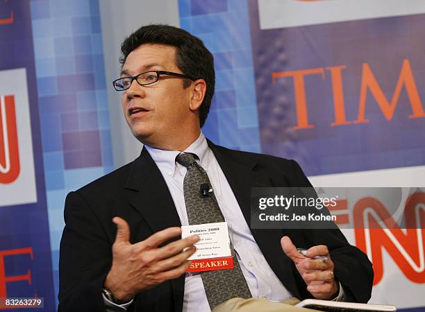 Washington Bureau Chief for the St. Petersburg Times Bill Adair speaks during CNN's Media Conference For The Election of the President 2008 at the...