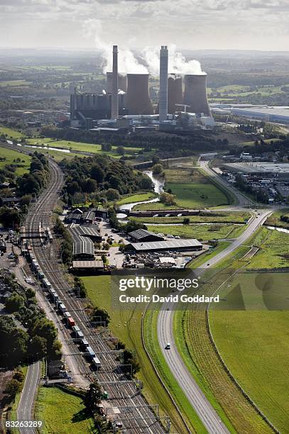 Rugeley Power Station is seen in this aerial photo taken on October 8, 2008 in Rugeley, Staffordshire, England. Gas and electricity prices have...