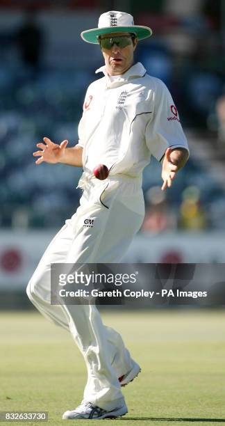 England's Michael Vaughan fields during the first day of the Tour match at W.A.C.A. Ground, Perth, Australia.