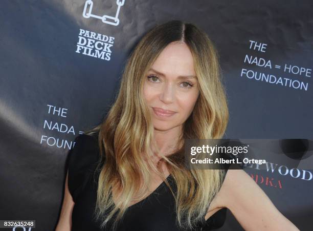 Actress Vanessa Angel arrives for the Premiere Of Parade Deck’s “Lycan” held at Laemmle's Ahrya Fine Arts Theatre on August 15, 2017 in Beverly...