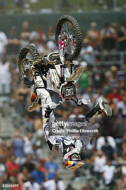 Gold Medalist Travis Pastrana during Freestyle Moto X finals at X Games 12 at the Home Depot Center in Carson, California on August 6, 2006.