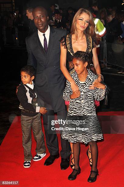 Fashion designer Ozwald Boateng and Guynel Boateng arrive at the Africa Rising Festival, held at the Royal Albert Hall, on October 14, 2008 in...