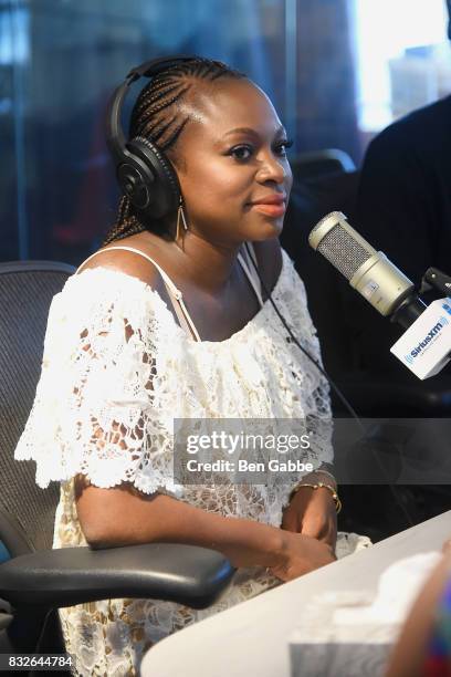 Actress Naturi Naughton visits 'Bevelations' hosted by SiriusXM's Bevy Smith on Radio Andy! at SiriusXM Studios on August 16, 2017 in New York City.