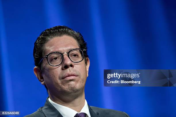 Juan Carlos Baker, Mexico's undersecretary of foreign trade, listens during the first round of North American Free Trade Agreement renegotiations in...