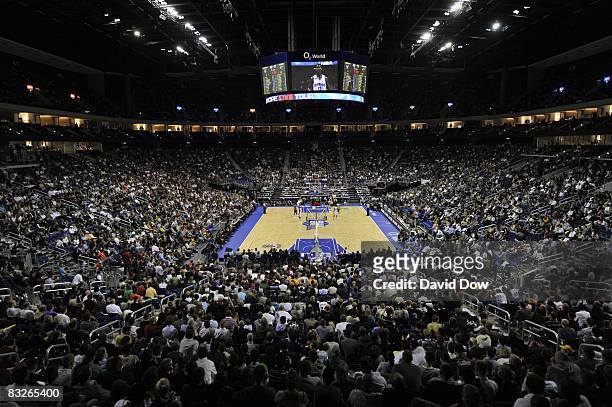 Panoramic of O2 Arena during the 2008 NBA Europe Live Tour on October 14, 2008 at the 02 World Arena in Berlin, Germany. NOTE TO USER: User expressly...