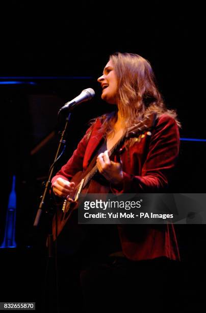 Madeleine Peyroux in concert at the Barbican in the City of London.