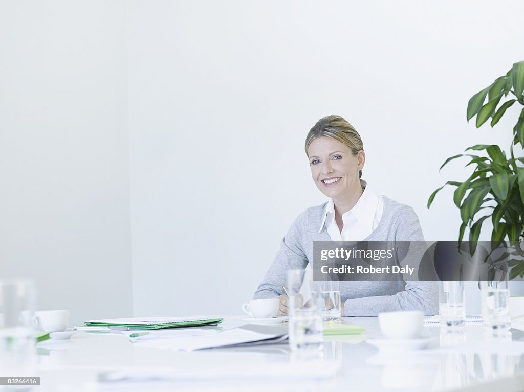 Businesswoman in conference room