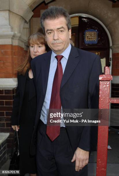 Martin Bernal , the father of murdered Harvey Nichols shop assistant Clare Bernal, leaves Westminster Coroner's Court in London, during the inquest...