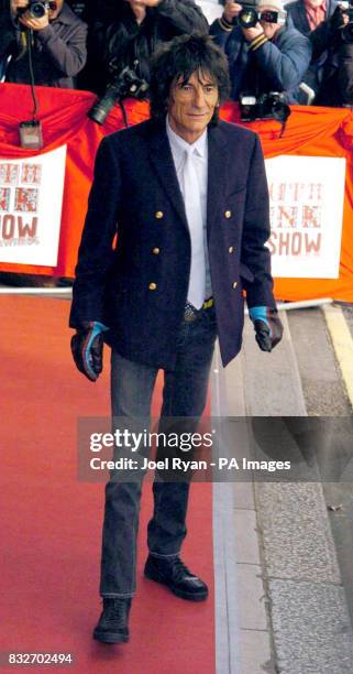 Ron Wood arrives for the South Bank Show Awards at the Savoy Hotel in central London.