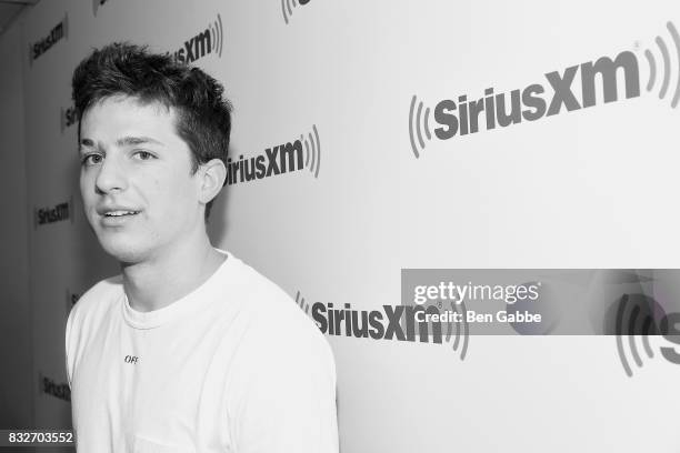 Singer-songwriter Charlie Puth visits SiriusXM Studios on August 16, 2017 in New York City.