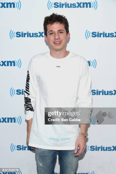 Singer-songwriter Charlie Puth visits SiriusXM Studios on August 16, 2017 in New York City.