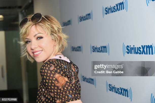 Singer-songwriter Carly Rae Jepsen visits SiriusXM Studios on August 16, 2017 in New York City.