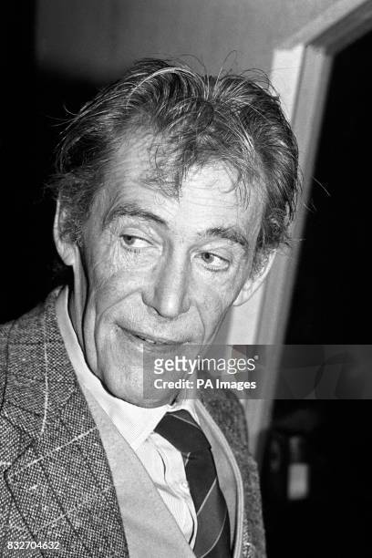 Actor Peter O'Toole at the National Portrait gallery in London before the opening of an exhibition to mark the centenary of T.E Lawrence's birth in...
