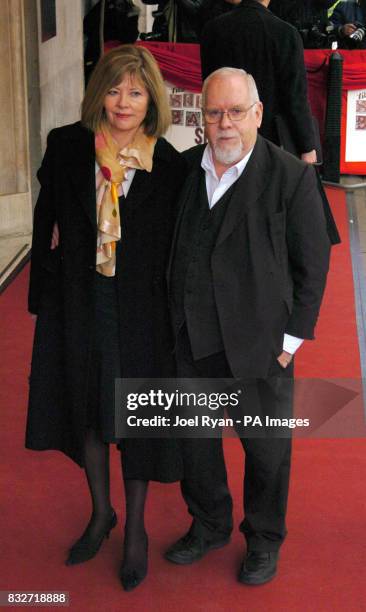 Peter Blake and partner arrive for the South Bank Show Awards at the Savoy Hotel in central London.