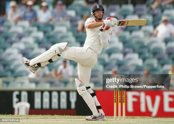 Sajid Mahmood batting for England during the tour match between Western Australia and England XI at the WACA, Perth, Australia, 10th December 2006.