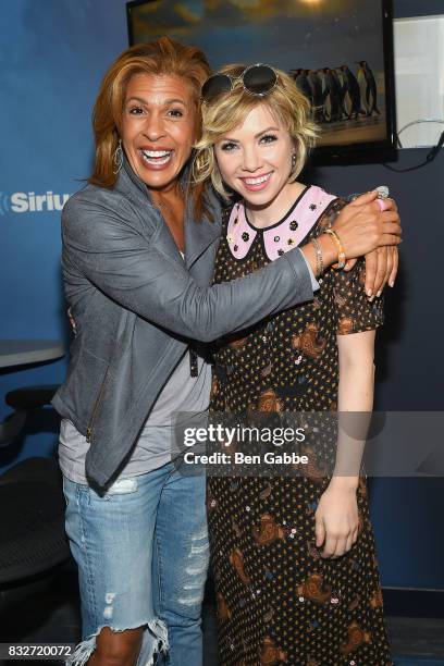 Singer-songwriter Carly Rae Jepsen visits 'The Hoda Show' hosted by Hoda Kotb at the SiriusXM Studios SiriusXM Studios on August 16, 2017 in New York...