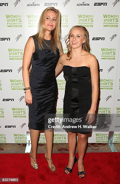 Track and field athlete Aimee Mullins and gymnast Nastia Liukin attend the 29th annual Salute to Women in Sports Awards presented by the Women's...