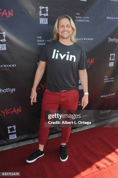 Actor Damian Whitewood arrives for the Premiere Of Parade Deck’s “Lycan” held at Laemmle's Ahrya Fine Arts Theatre on August 15, 2017 in Beverly...