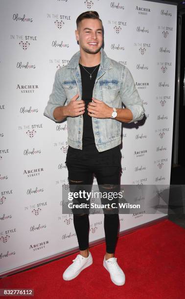 Chris Hughes attends the In The Style Olivia Attwood launch party at Archer Street on August 16, 2017 in London, England.