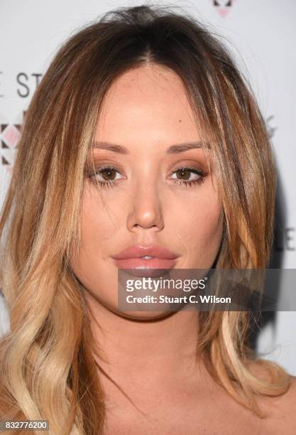 Charlotte Crosby attends the In The Style Olivia Attwood launch party at Archer Street on August 16, 2017 in London, England.