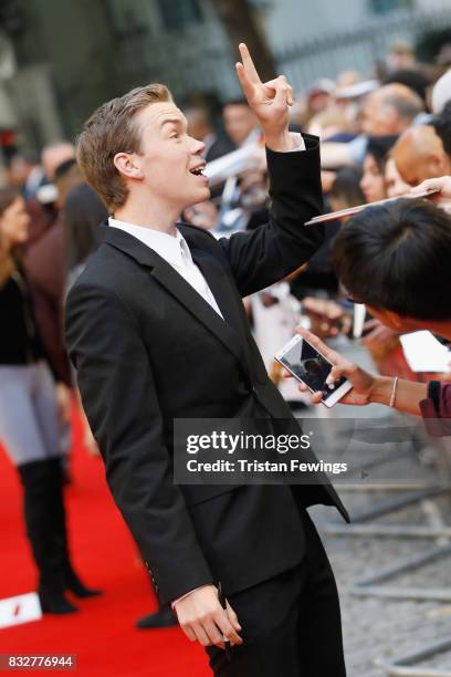 Will Poulter arriving at the 'Detroit' European Premiere at The Curzon Mayfair on August 16, 2017 in London, England.