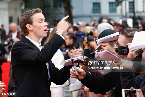 Will Poulter arriving at the 'Detroit' European Premiere at The Curzon Mayfair on August 16, 2017 in London, England.