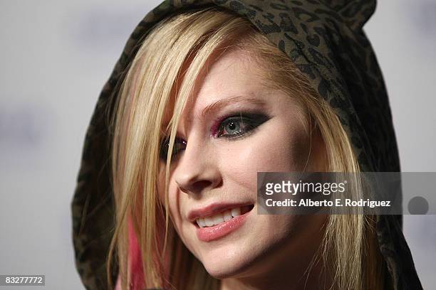 Recording artist Avril Lavign arrives at the premeire of Nokia Productions' Spike Lee Collaboration film held at the Nokia Theater L.A. Live on...