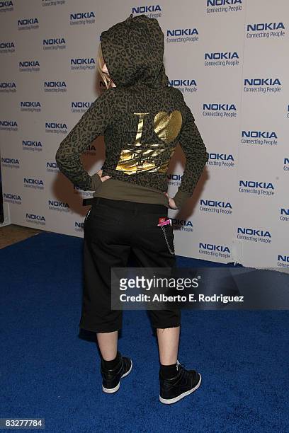 Recording artist Avril Lavign arrives at the premiere of Nokia Productions' Spike Lee Collaboration film held at the Nokia Theater L.A. Live on...