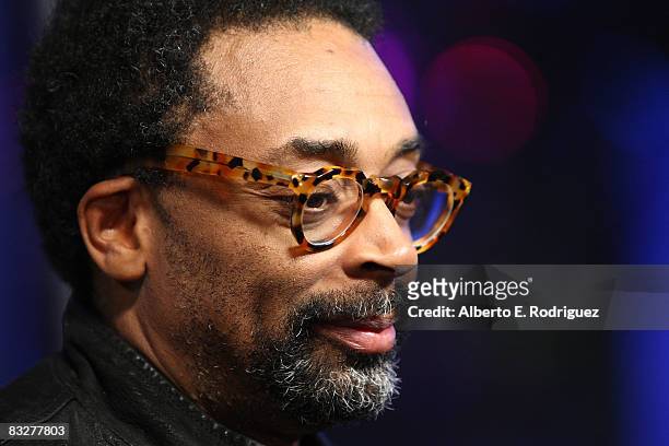 Director Spike Lee arrives at the premeire of Nokia Productions' Spike Lee Collaboration film held at the Nokia Theater L.A. Live on October 14, 2008...