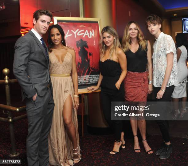 Cast Jake Lockett, Dania Ramirez, Rebekah Graf, Vanessa Angel and Kalia Prescott at the Premiere Of Parade Deck’s “Lycan” held at Laemmle's Ahrya...