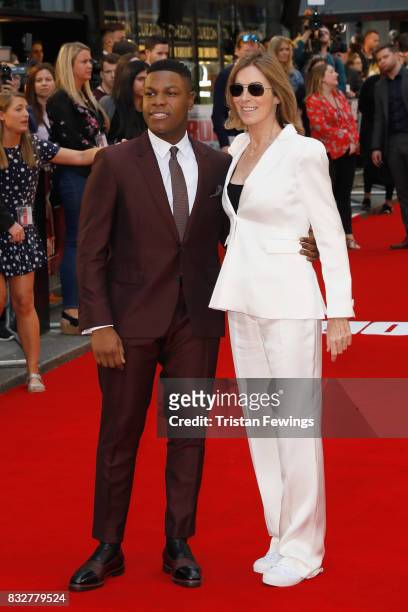 John Boyega and director Kathryn Bigelow arrive at the 'Detroit' European Premiere at The Curzon Mayfair on August 16, 2017 in London, England.