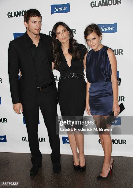 Ashton Kutcher, director/actress Demi Moore and Tallulah Belle Willis attend the Glamour Reel Moments at the Directors Guild of America on October...