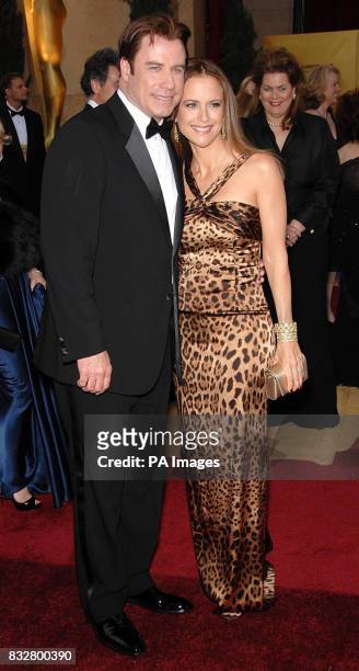John Travolta and Kelly Preston arrive for the 79th Academy Awards at the Kodak Theatre, Los Angeles.