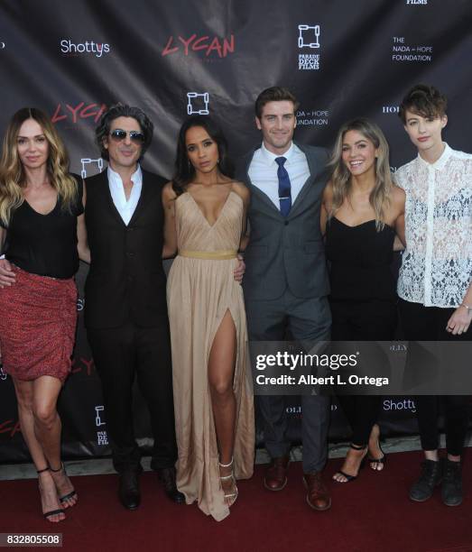 Cast Vanessa Angel, director Bev Land, Dania Ramirez, Jake Lockett, Rebekah Graf and Kalia Prescott arrive for the Premiere Of Parade Deck’s “Lycan”...