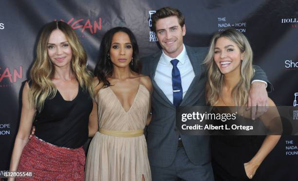 Cast Vanessa Angel, Dania Ramirez, Jake Lockett and Rebekah Graf arrive for the Premiere Of Parade Deck’s “Lycan” held at Laemmle's Ahrya Fine Arts...