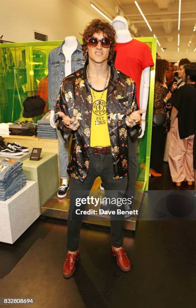 Leebo Freeman attends the Weekday store launch on August 16, 2017 in London, England.