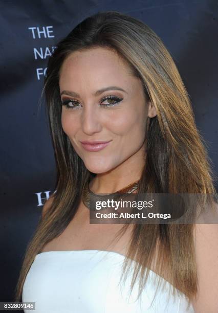 Actress Lauren C. Mayhew arrives for the Premiere Of Parade Deck’s “Lycan” held at Laemmle's Ahrya Fine Arts Theatre on August 15, 2017 in Beverly...